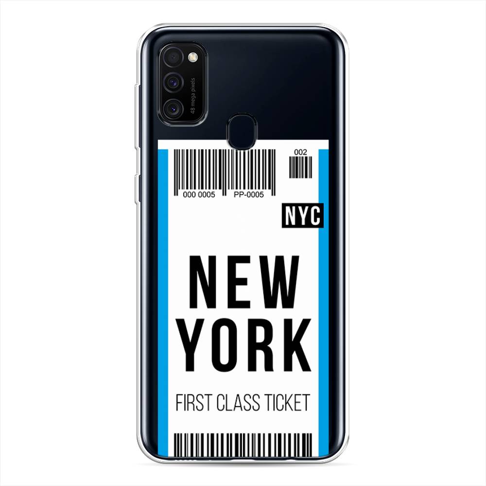 

Чехол для Samsung Galaxy M21/M30s "Билет в Нью-Йорк", Белый;голубой, 29750-6