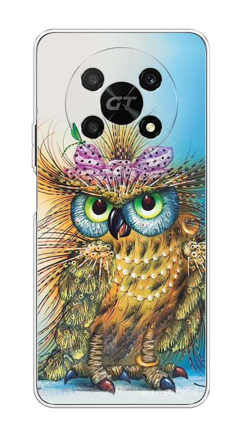 

Чехол на Honor X40 GT "Модная сова", Коричневый;голубой, 6120150-1