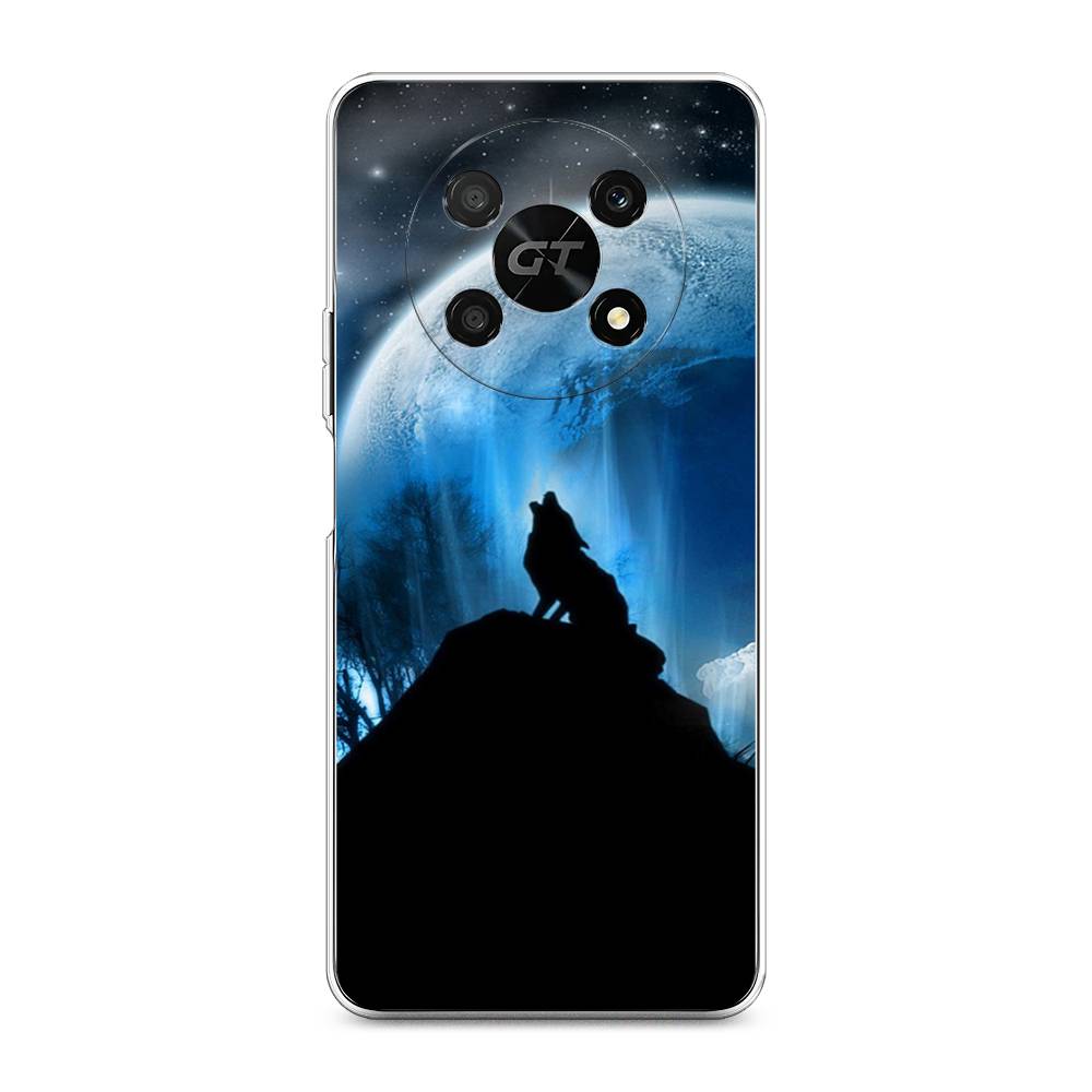 

Чехол на Honor X40 GT "Волк 2", Синий;черный;белый, 6120150-1