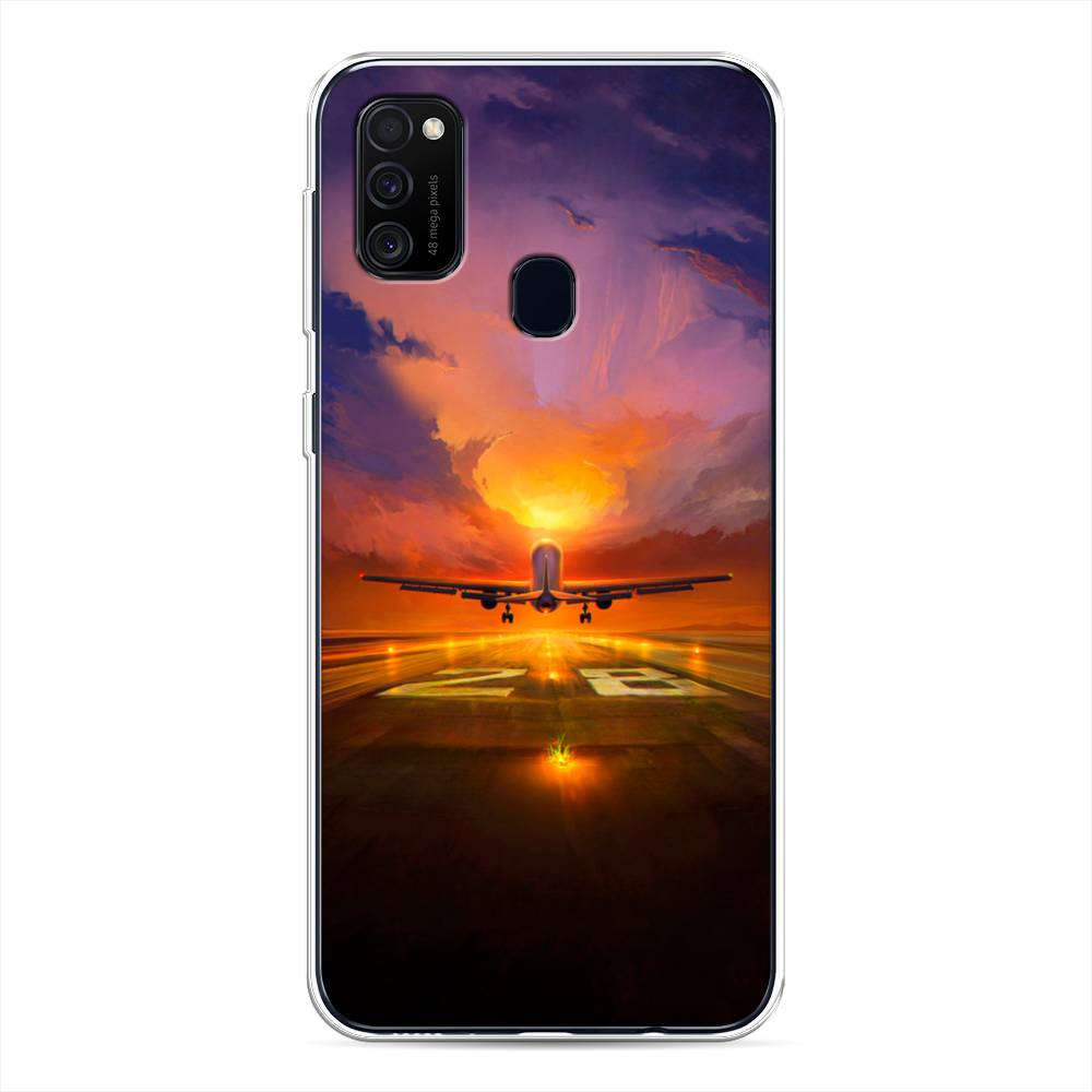 

Чехол для Samsung Galaxy M21/M30s "Самолет на посадке", Оранжевый;синий, 29750-6