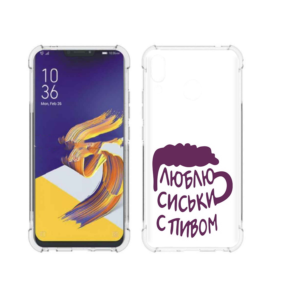 

Чехол MyPads Tocco для Asus ZenFone 5 люблю пить кружка, Прозрачный, Tocco
