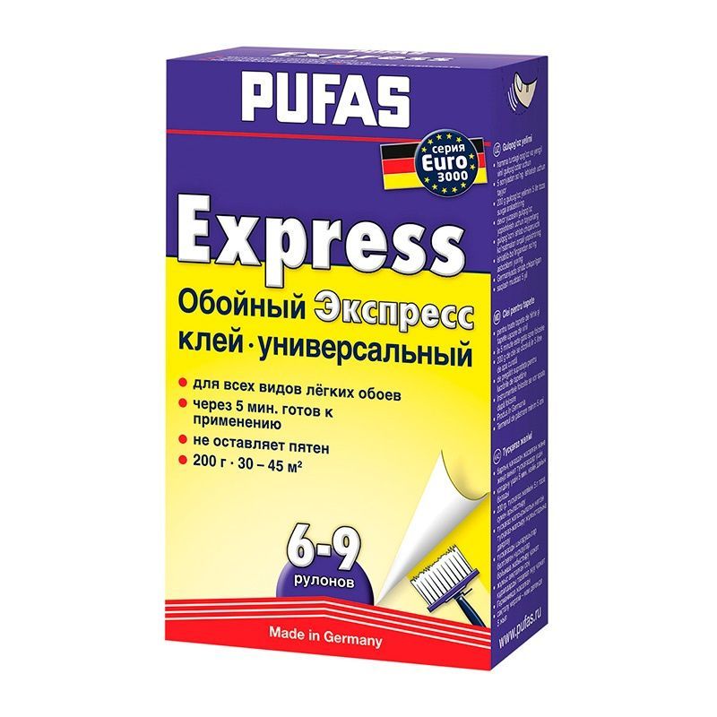 ПУФАС N051 Клей Экспресс быстрорастворимый (0,2кг) Euro 3000 Express