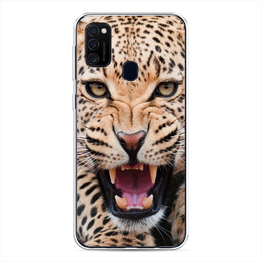 

Чехол для Samsung Galaxy M21/M30s "Леопард 3d", Бежевый;черный, 29750-6