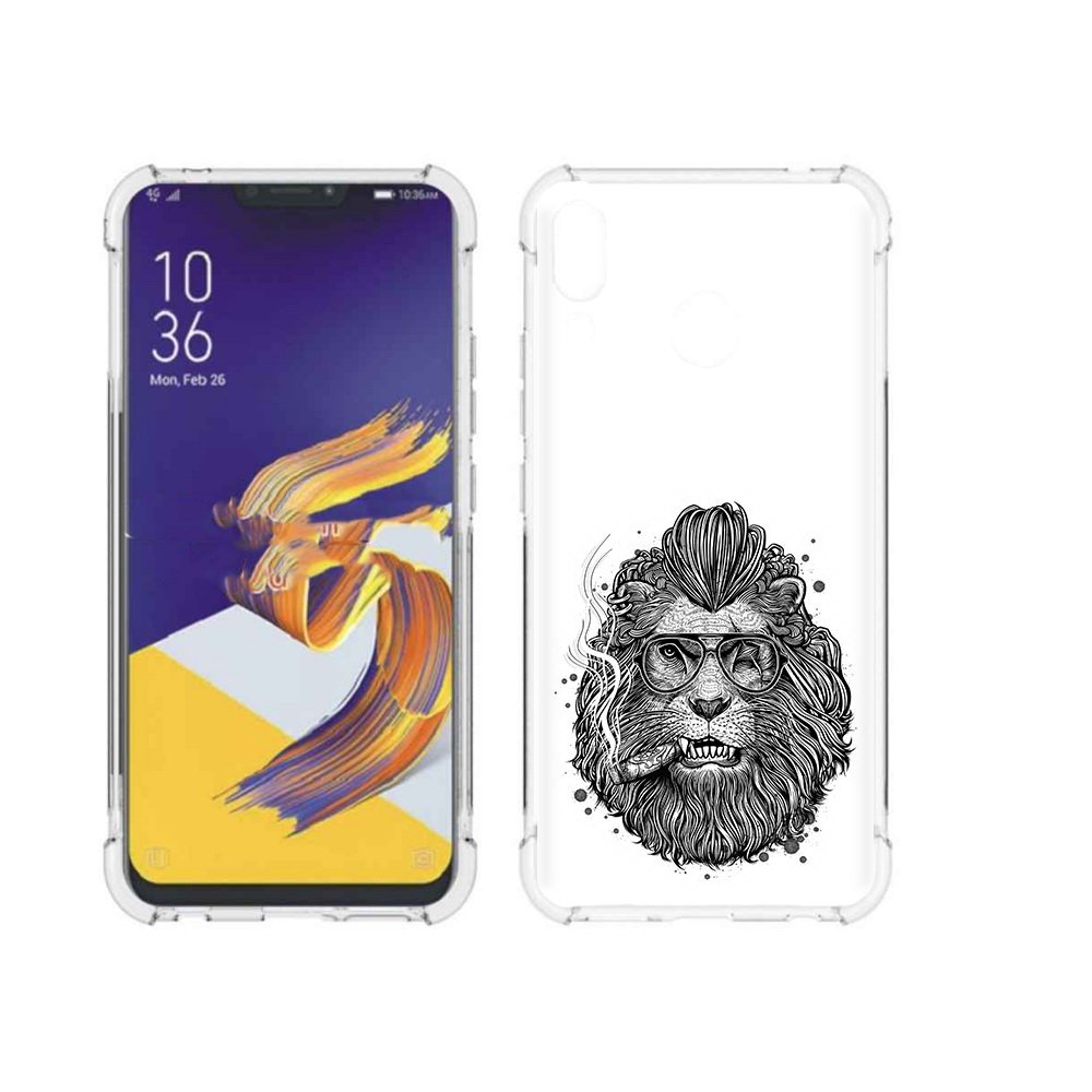 

Чехол MyPads Tocco для Asus ZenFone 5 курящий лев, Прозрачный, Tocco