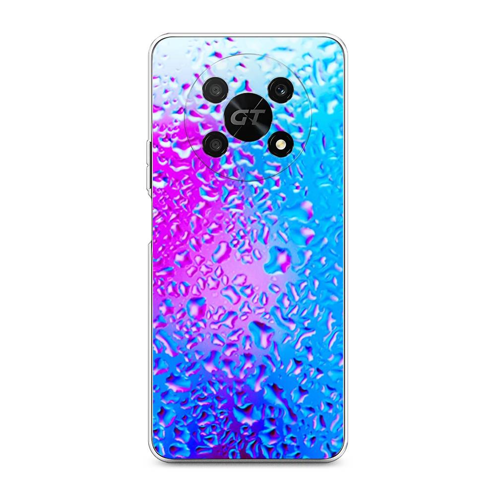 

Чехол на Honor X40 GT "Капли на стекле", Бирюзовый;розовый, 6120150-3