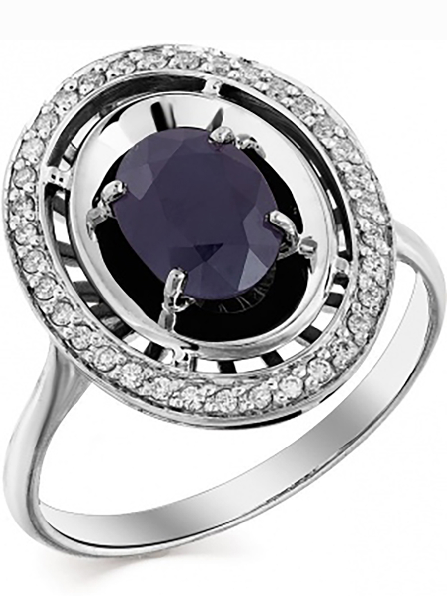 

Кольцо из белого золота с сапфиром и бриллиантами р. 17,5 Master Brilliant 1-105-299-02, 1-105-299-02