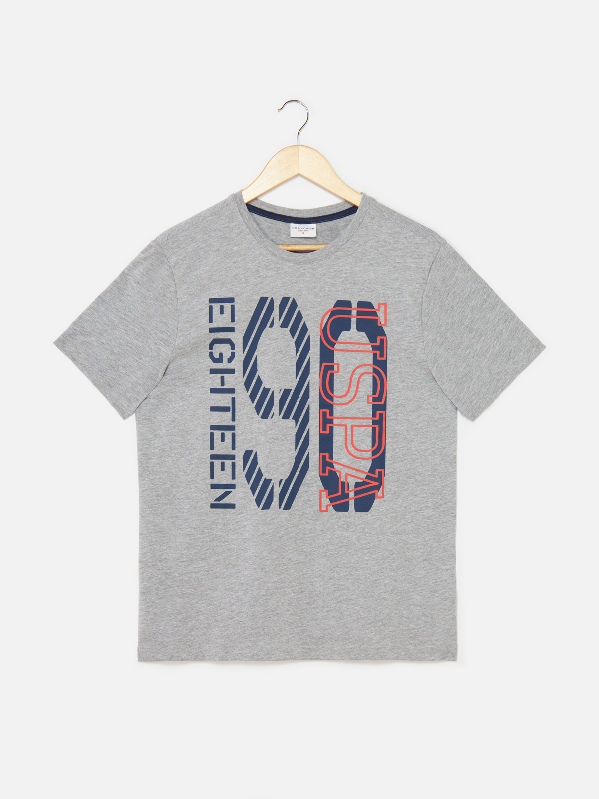 

Футболка мужская U.S. POLO Assn. g081gl0110omari серая S, Серый, g081gl0110omari
