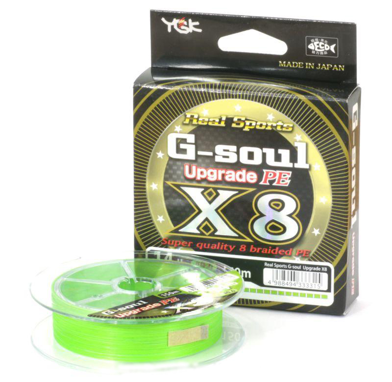 

Шнур плетеный YGK G-Soul Х8 Upgrade 150m 0.8/max 16 lb, Зеленый, G-Soul Х8 Upgrade