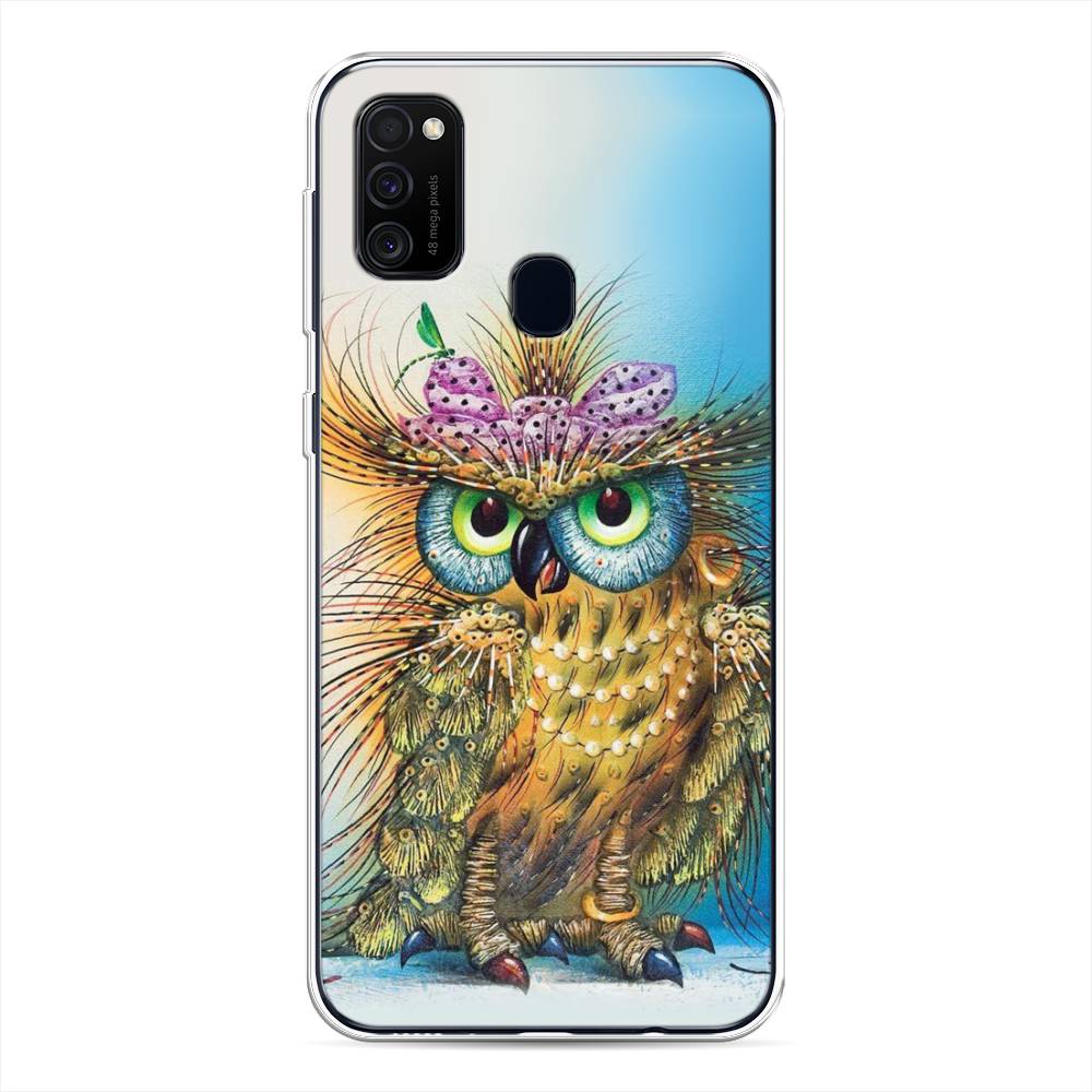 

Чехол для Samsung Galaxy M21/M30s "Модная сова", Коричневый;голубой, 29750-1