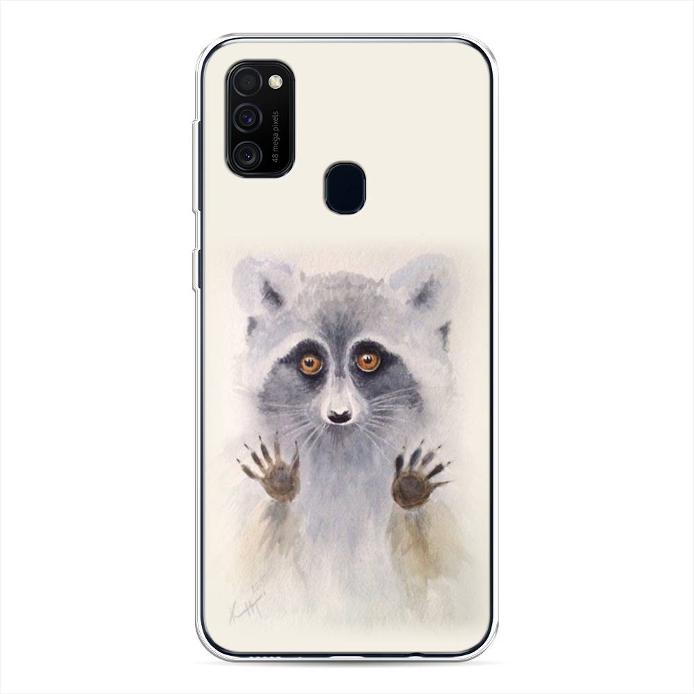 

Чехол для Samsung Galaxy M21/M30s "Енот за стеклом", Бежевый;серый, 29750-4