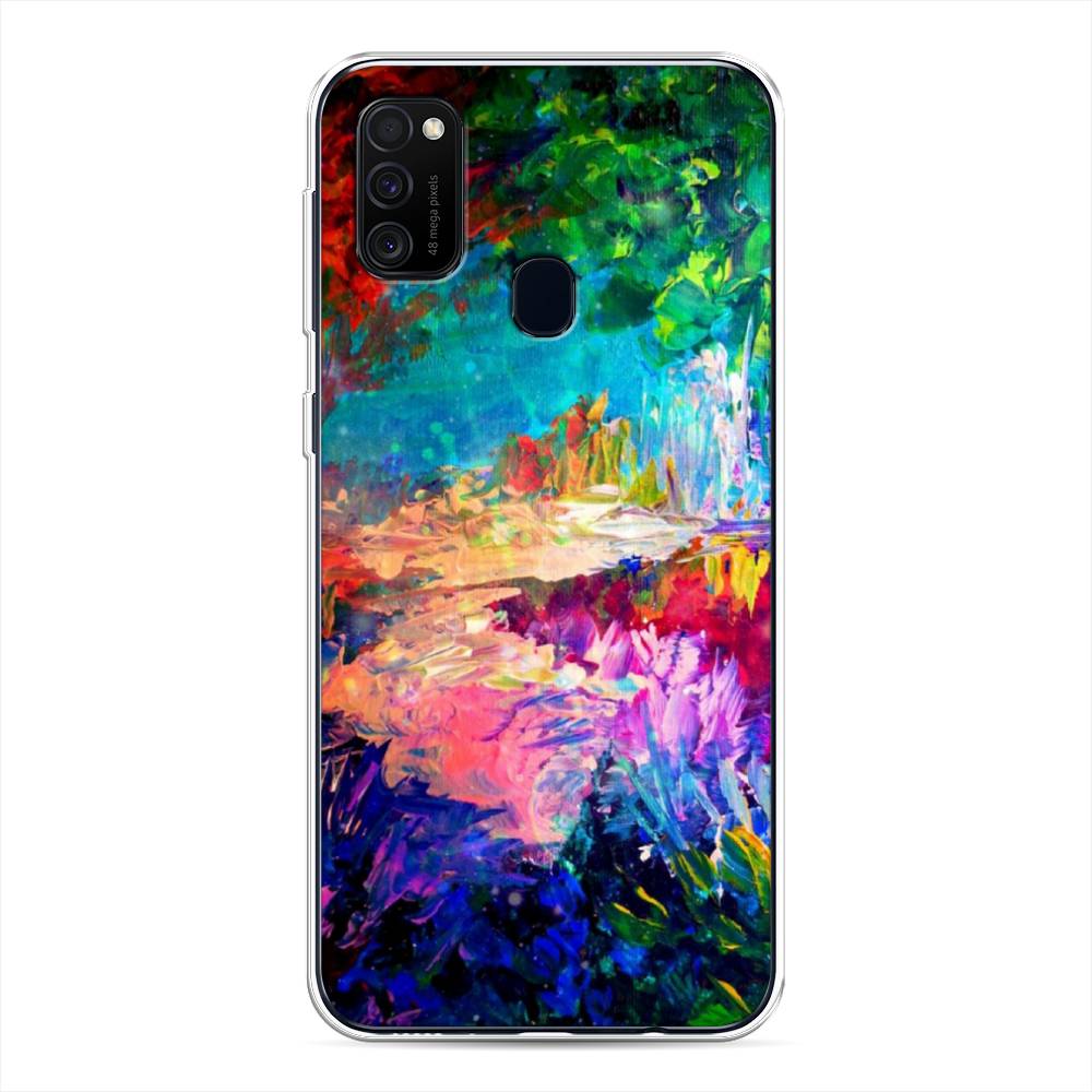 

Чехол для Samsung Galaxy M21/M30s "Лес-гуашь", Синий;розовый;зеленый, 29750-4