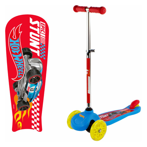 

Самокат 1Toy Hot Wheels, детский, 3-колесный, 120мм, 80мм, голубой/мультиколор [т17070]