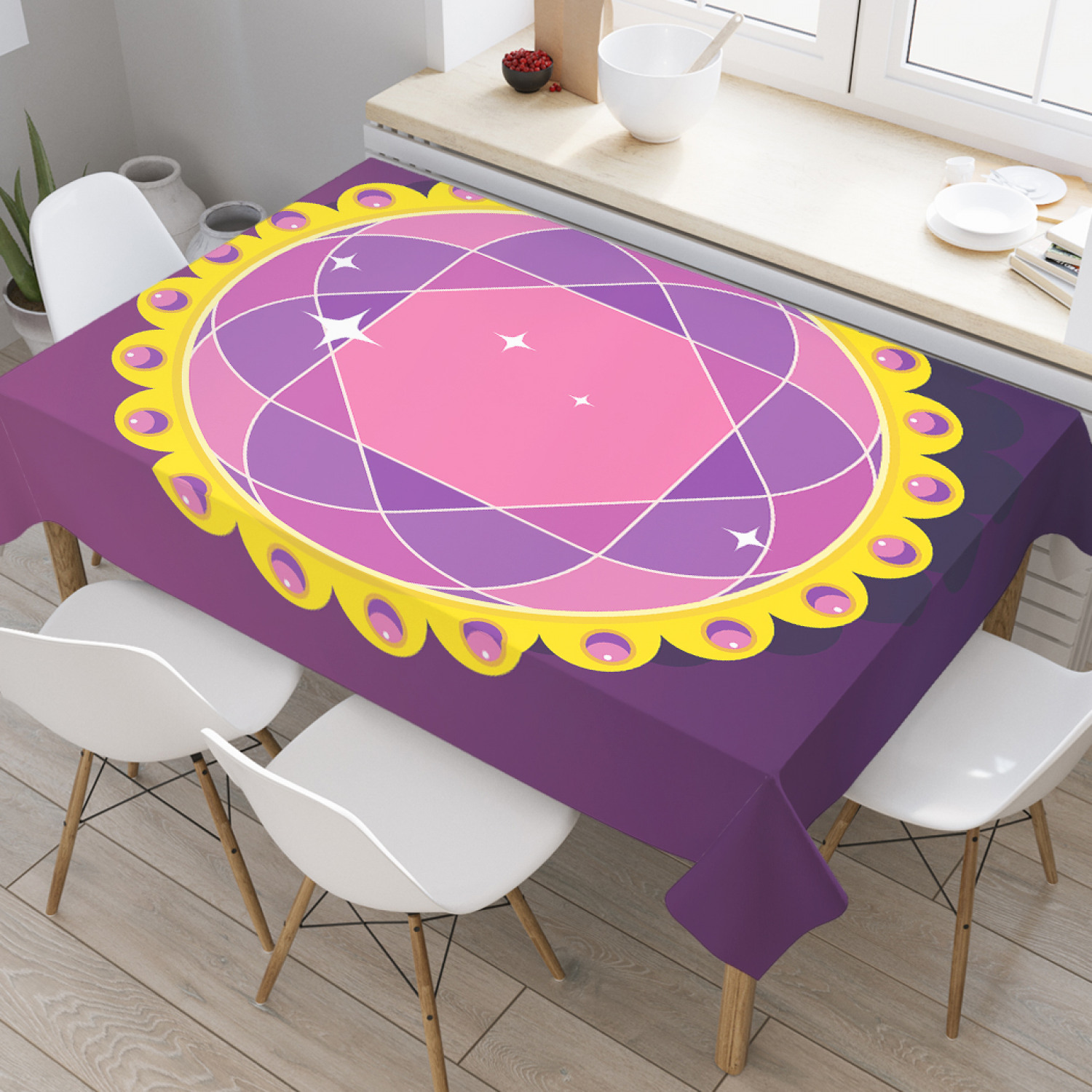 

Скатерть прямоугольная JoyArty "Геометрическая эзотерика" из оксфорда, 180x145 см, Фиолетовый, Геометрическая эзотерика