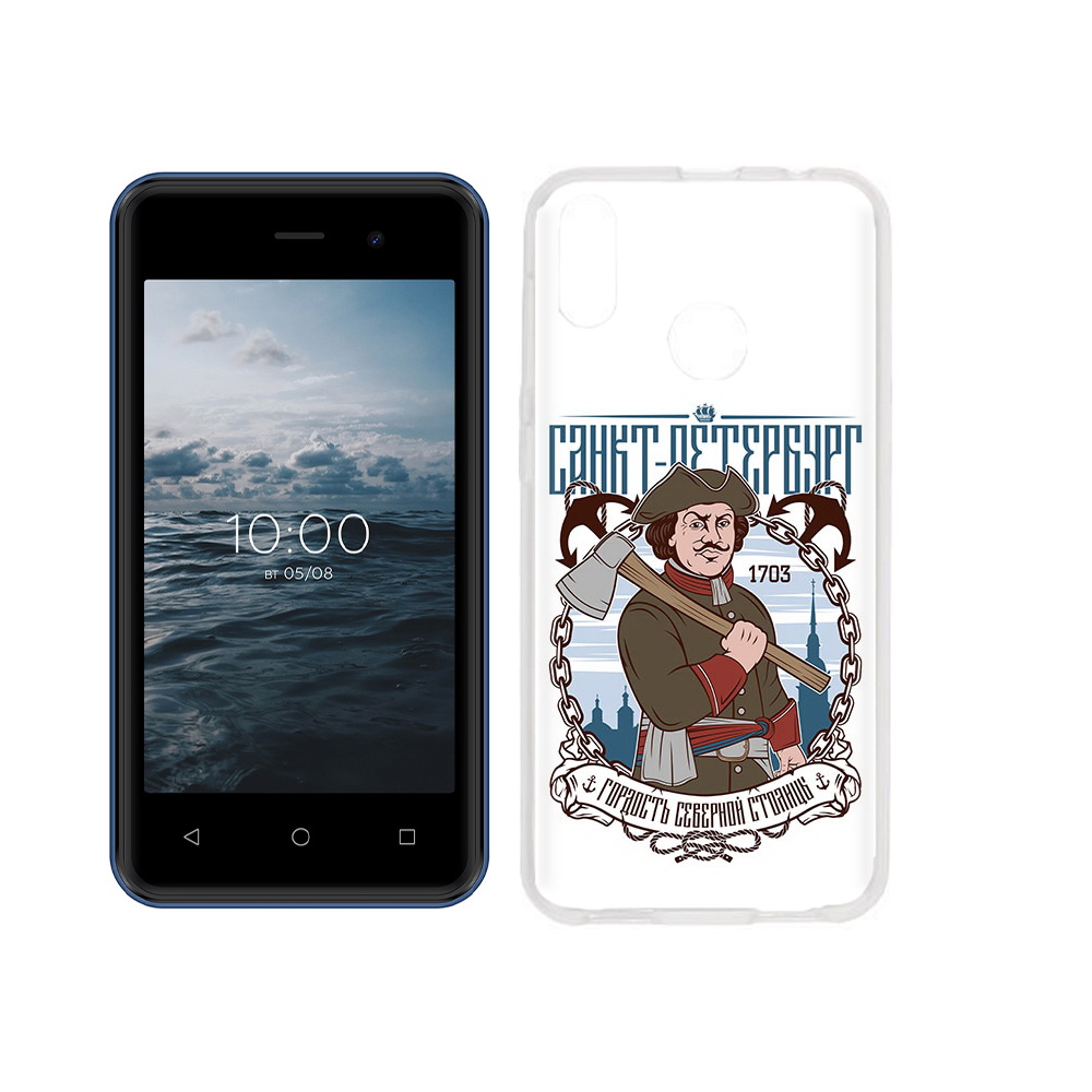 

Чехол MyPads Tocco для BQ 4030G Nice Mini Петр первый, Прозрачный, Tocco