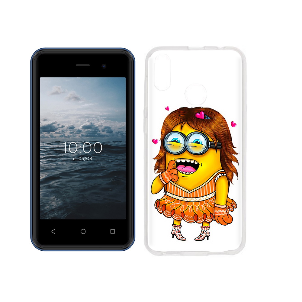 

Чехол MyPads Tocco для BQ 4030G Nice Mini Миньон девочка, Прозрачный, Tocco