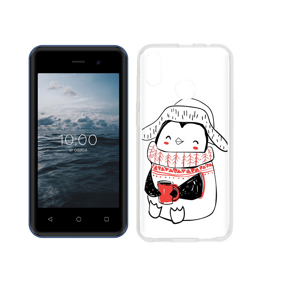 

Чехол MyPads Tocco для BQ 4030G Nice Mini Милый пингвин, Прозрачный, Tocco