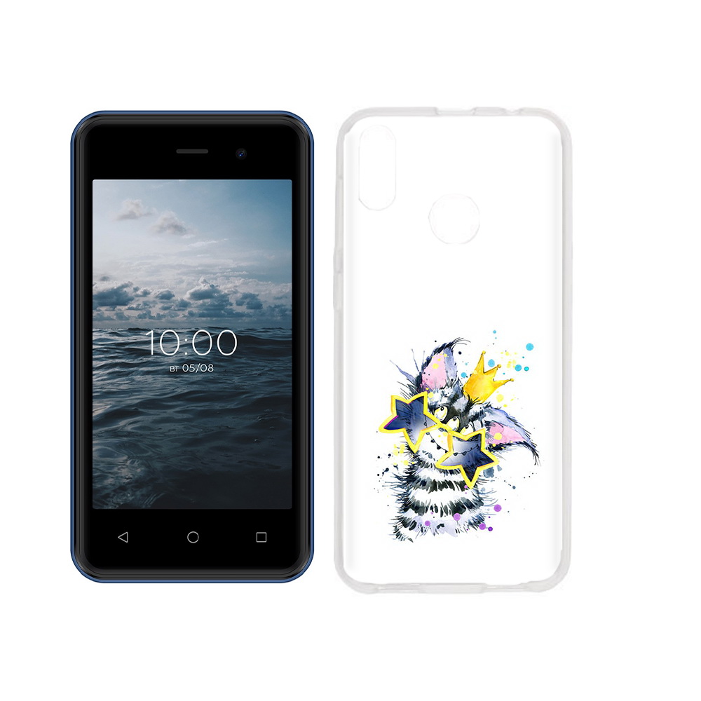

Чехол MyPads Tocco для BQ 4030G Nice Mini Мартовский Нуся, Прозрачный, Tocco