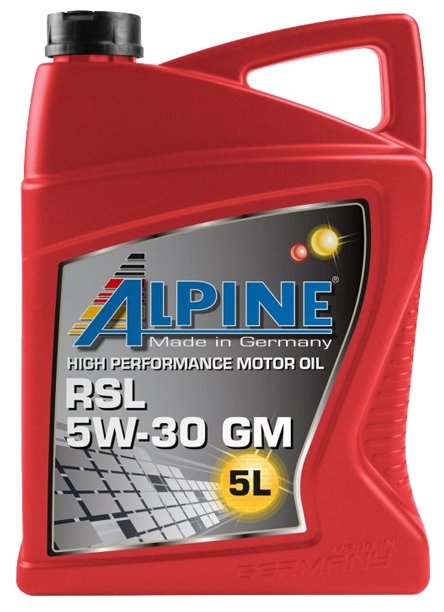 фото Синтетическое моторное масло alpine rsl 5w-30 gm, 5 л 0101362