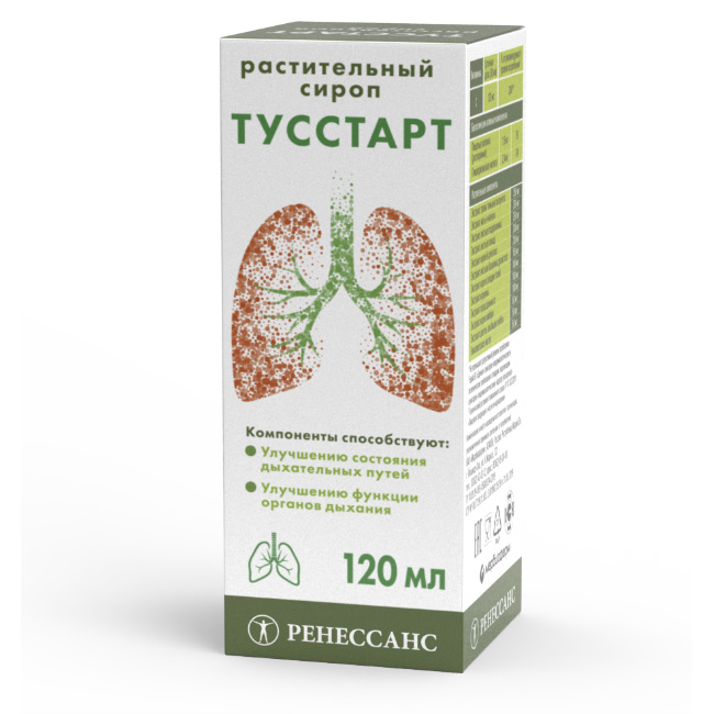 

Растительный сироп Ренессанс Тусстарт флакон 120 мл