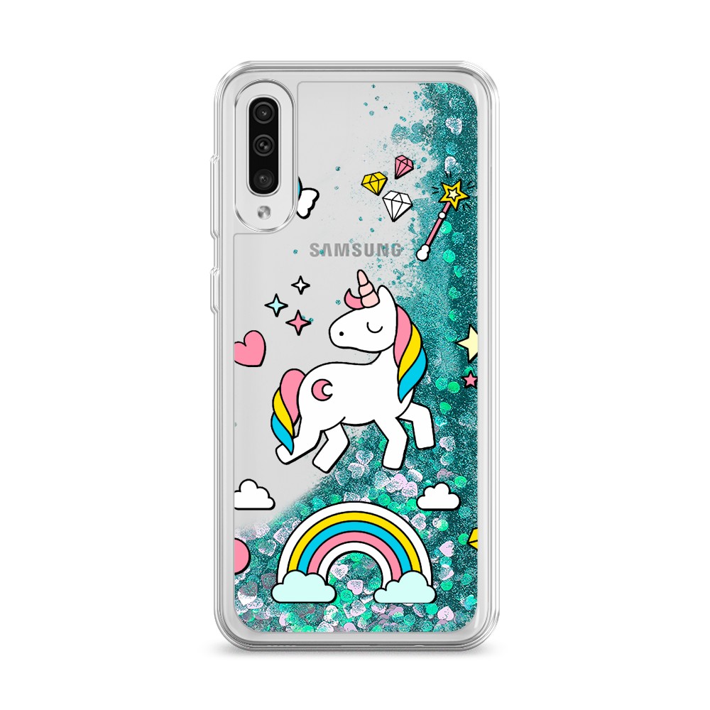 

Жидкий чехол с блестками "Принцесса единорог" на Samsung Galaxy A30s, 28895-1