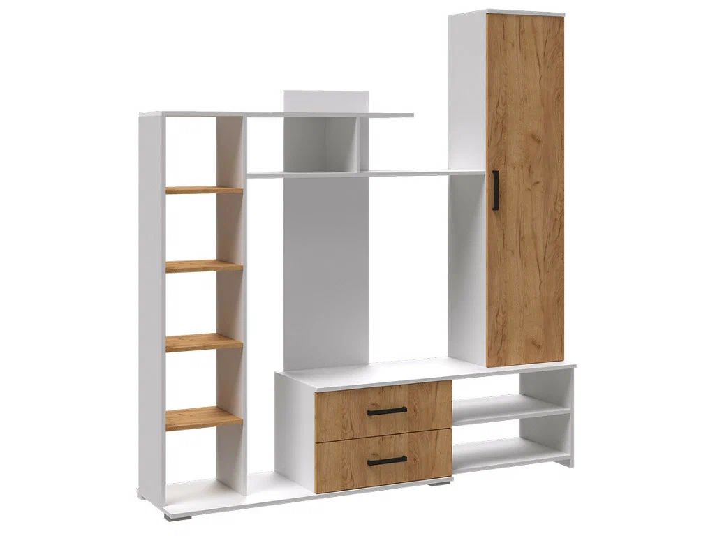 Центральная секция Сидней-1 белый/дуб крафт золотой