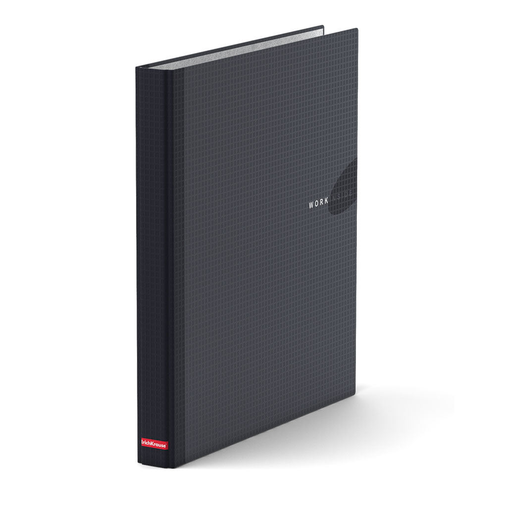 

Папка–регистратор на 4 кольцах ErichKrause, Work inside, А4, 35 мм, черный