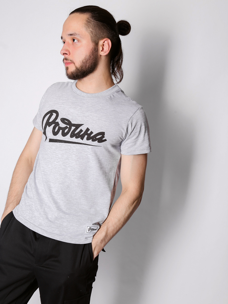 

Футболка мужская Родина TEE_M-PRNT-RODINA-014 серая XL, TEE_M-PRNT-RODINA-014