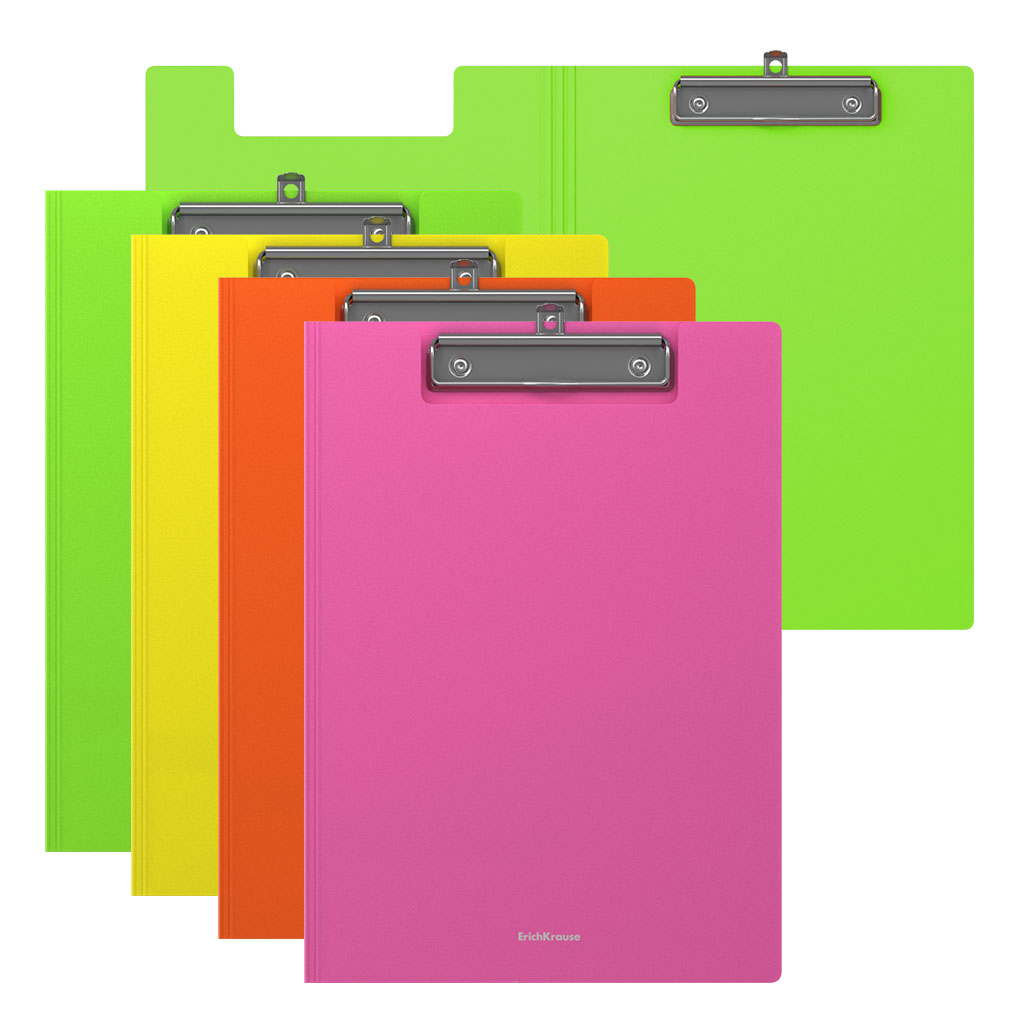 

Папка-планшет пластиковая ErichKrause Matt Neon, A4,