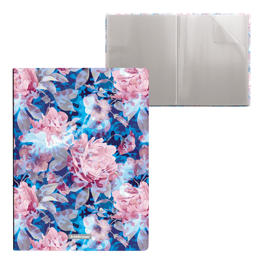 

Папка файловая пластиковая ErichKrause Misty Flowers, с 20 карманами, А4