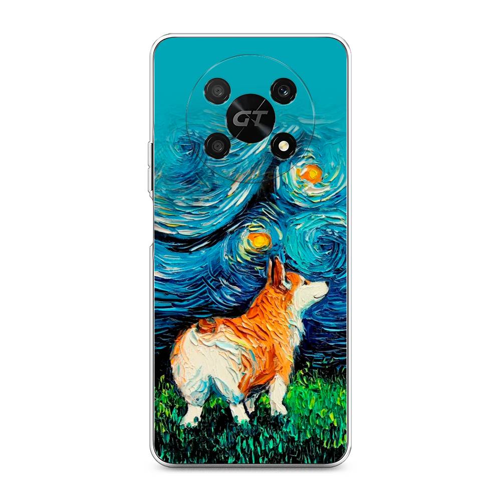 

Чехол на Honor X40 GT "Корги звёздная ночь", Коричневый;белый;зеленый, 6120150-1