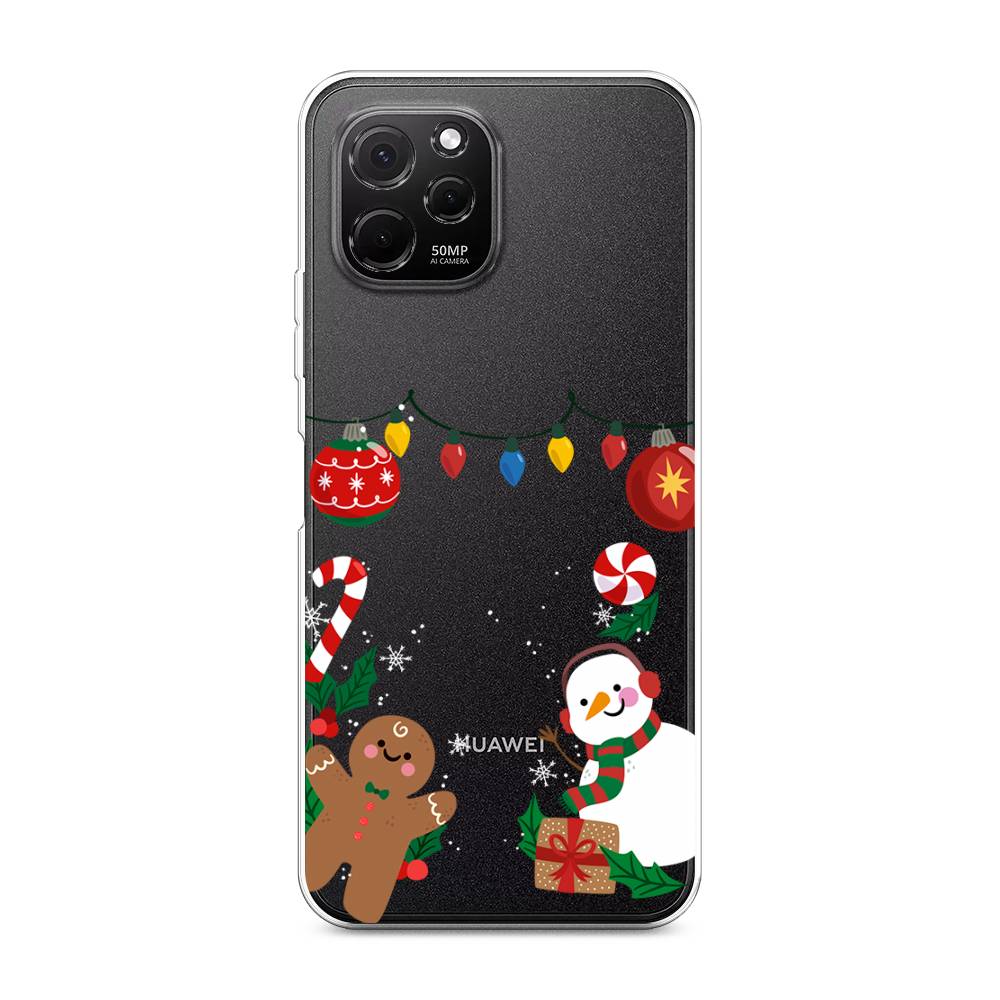 

Чехол на HuaweI Nova Y61 "Новогоднее настроение", Коричневый;красный;зеленый, 6120050-5