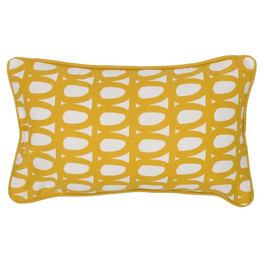 фото Чехол на подушку с принтом twirl горчичного цвета из коллекции cuts&pieces, 30х50 см tkano