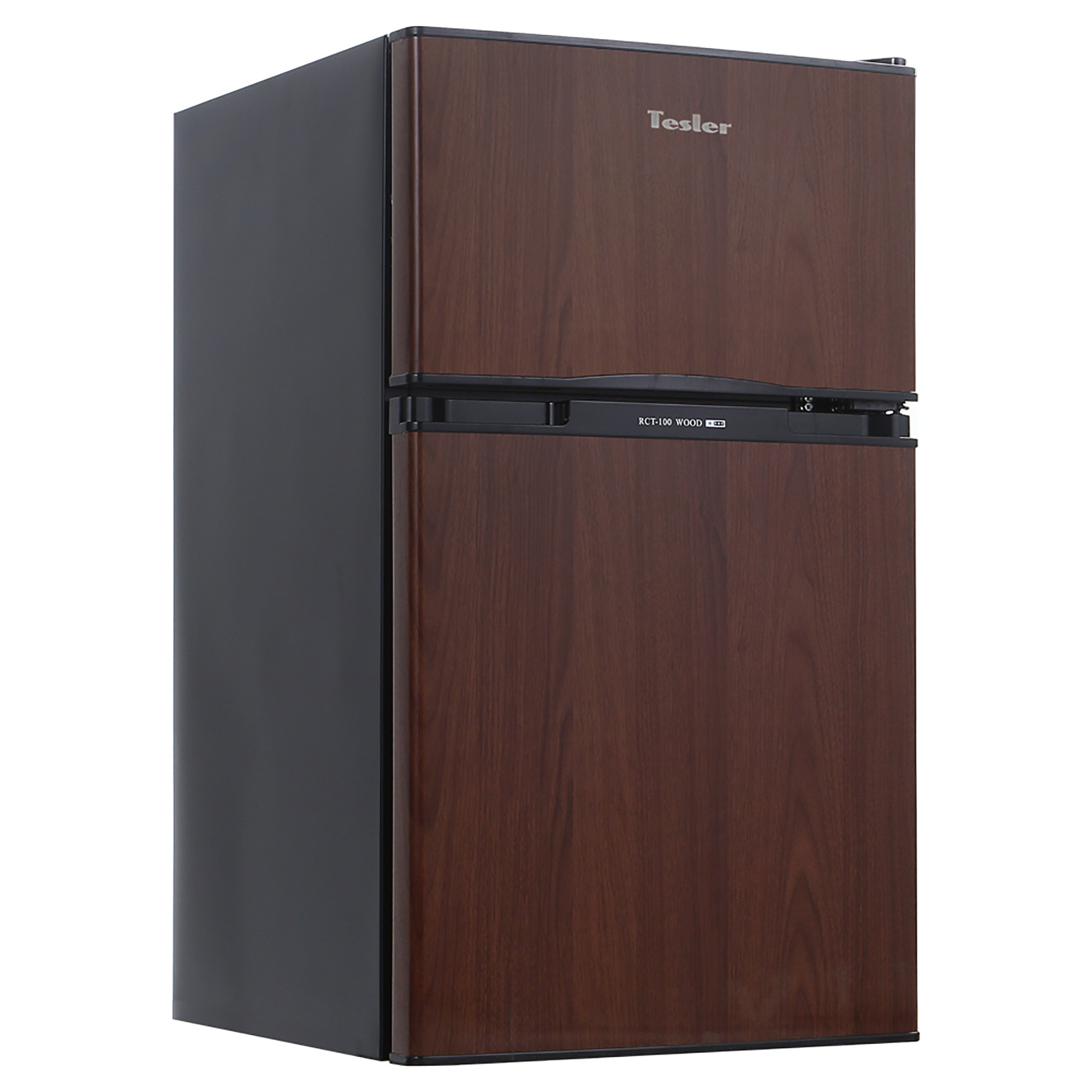 Холодильник TESLER RCT-100 коричневый холодильник tesler rcd 547bi