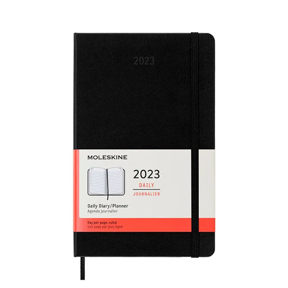 Ежедневник Moleskine Classic A5 DHB12DC3 на 2023 год твердая обложка черный 3205₽