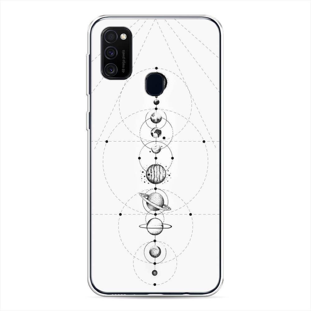 

Чехол для Samsung Galaxy M21/M30s "Парад планет", Серый, 29750-2