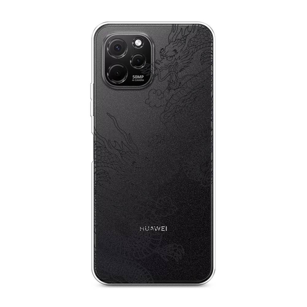 

Чехол на HuaweI Nova Y61 "Два китайских дракона", Серый;черный, 6120050-1