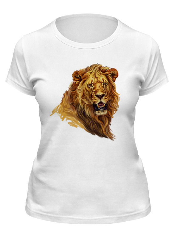

Футболка женская Printio Лев-царь зверей белая S, Белый, Лев-царь зверей