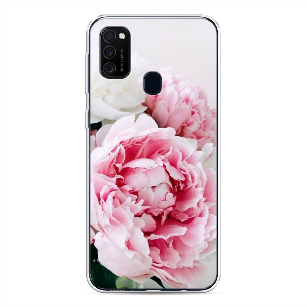 

Чехол для Samsung Galaxy M21/M30s "Розовые и белые пионы", Розовый;белый, 29750-2