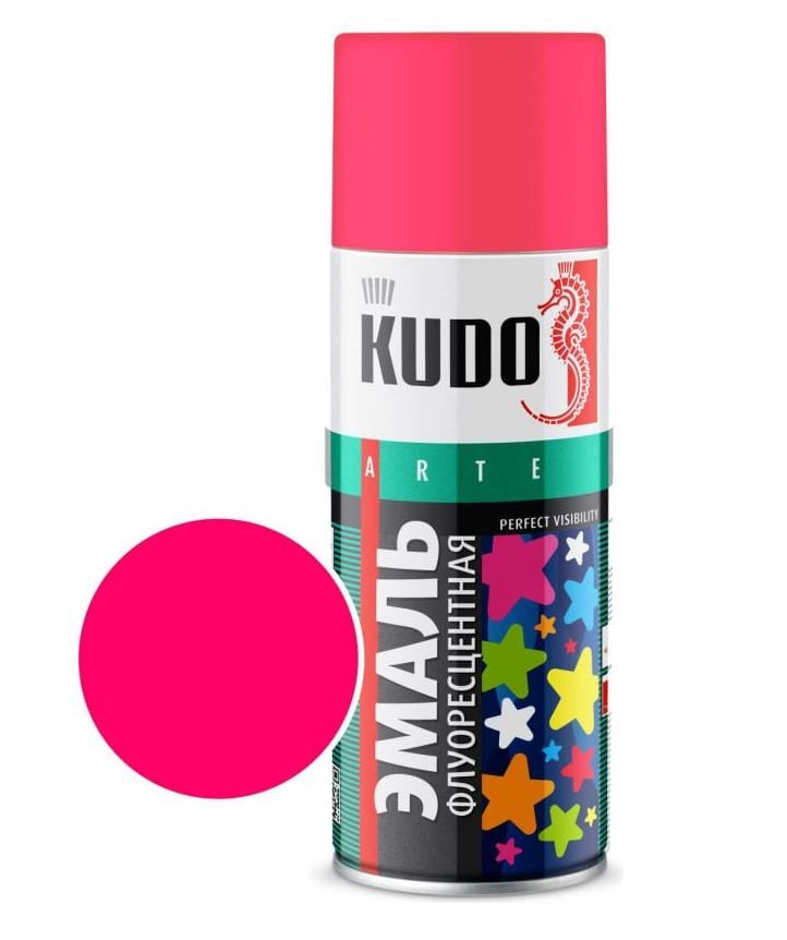 фото Кудо ku-1207 эмаль флуоресцентная розовая (0,52л) kudo