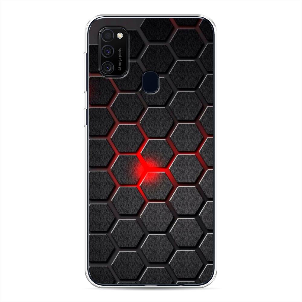 

Чехол для Samsung Galaxy M21/M30s "Соты красные", Красный;черный;серый, 29750-3
