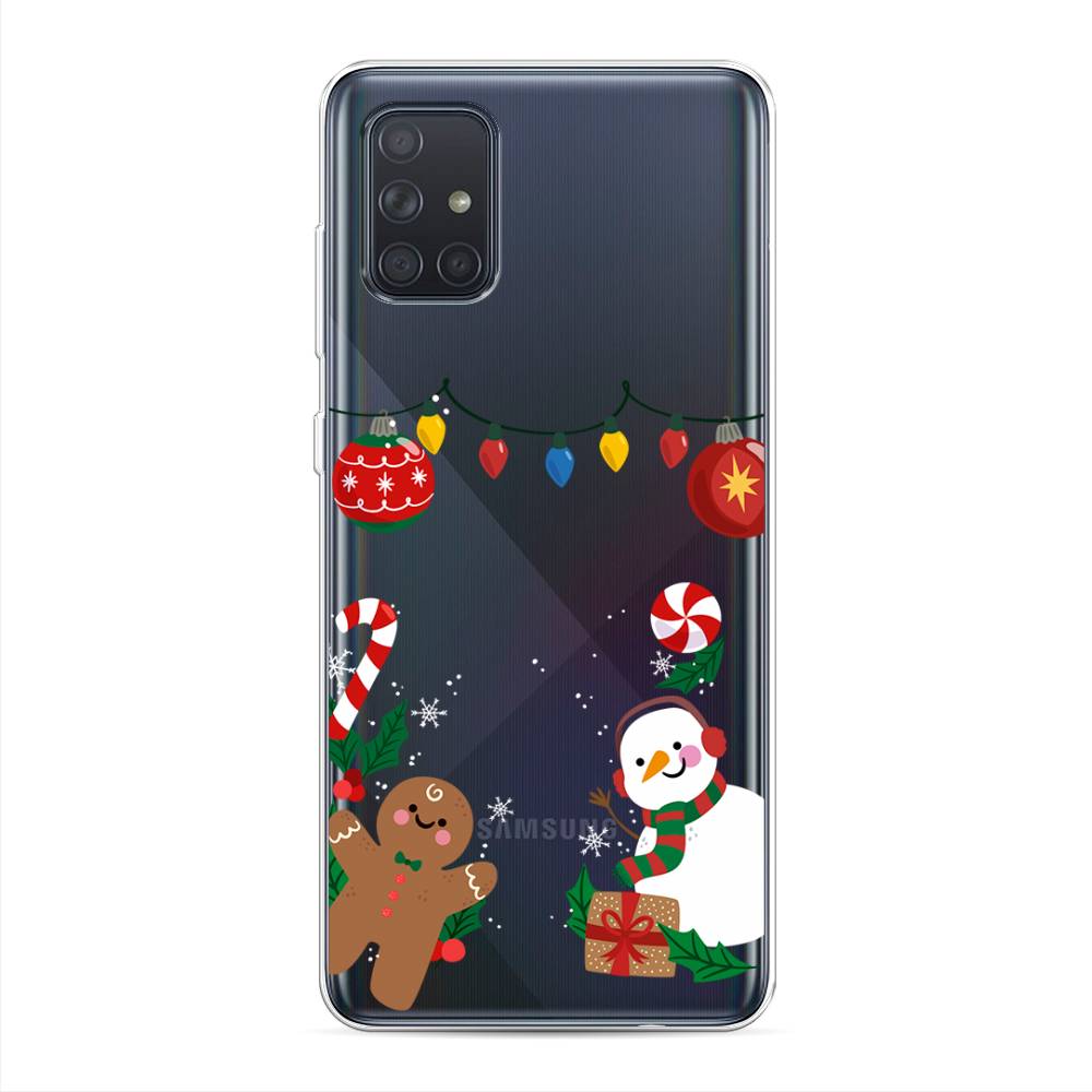

Чехол для Samsung Galaxy A71 4G "Новогоднее настроение", Коричневый;красный;зеленый, 29050-5