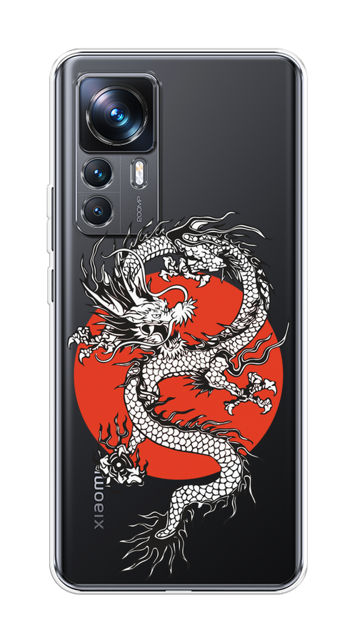 

Чехол на Xiaomi 12T Pro "Восходящий дракон", Белый;черный;красный, 315750-1