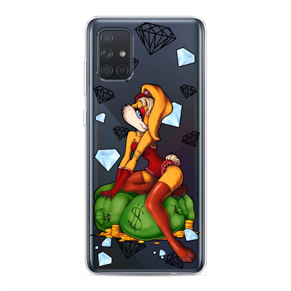 

Чехол для Samsung Galaxy A71 4G "Лола Банни с бриллиантами", Красный;оранжевый;зеленый, 29050-6