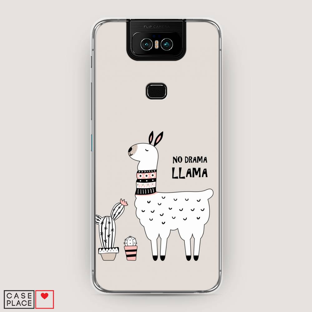 фото Чехол awog "no drama llama" для asus zenfone 6 zs630kl