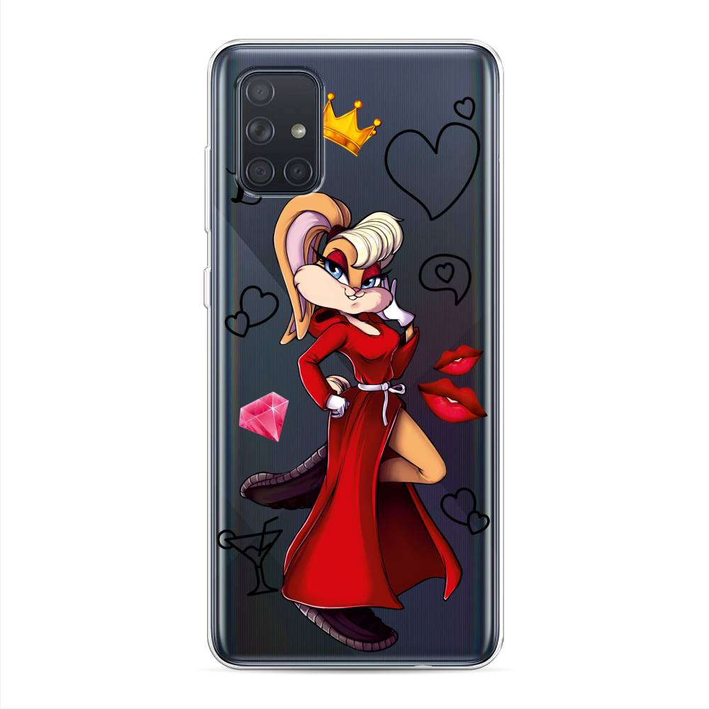 

Чехол на Samsung Galaxy A71 4G "Rich Lola Bunny", Красный;бежевый;оранжевый, 29050-6