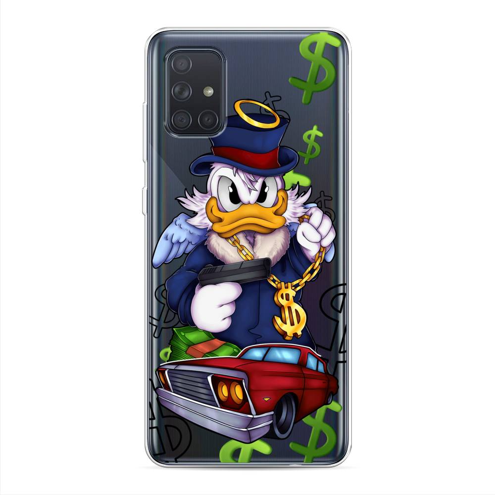 

Чехол на Samsung Galaxy A71 4G "Scrooge McDuck with a Gold Chain", Красный;синий;белый, 29050-6