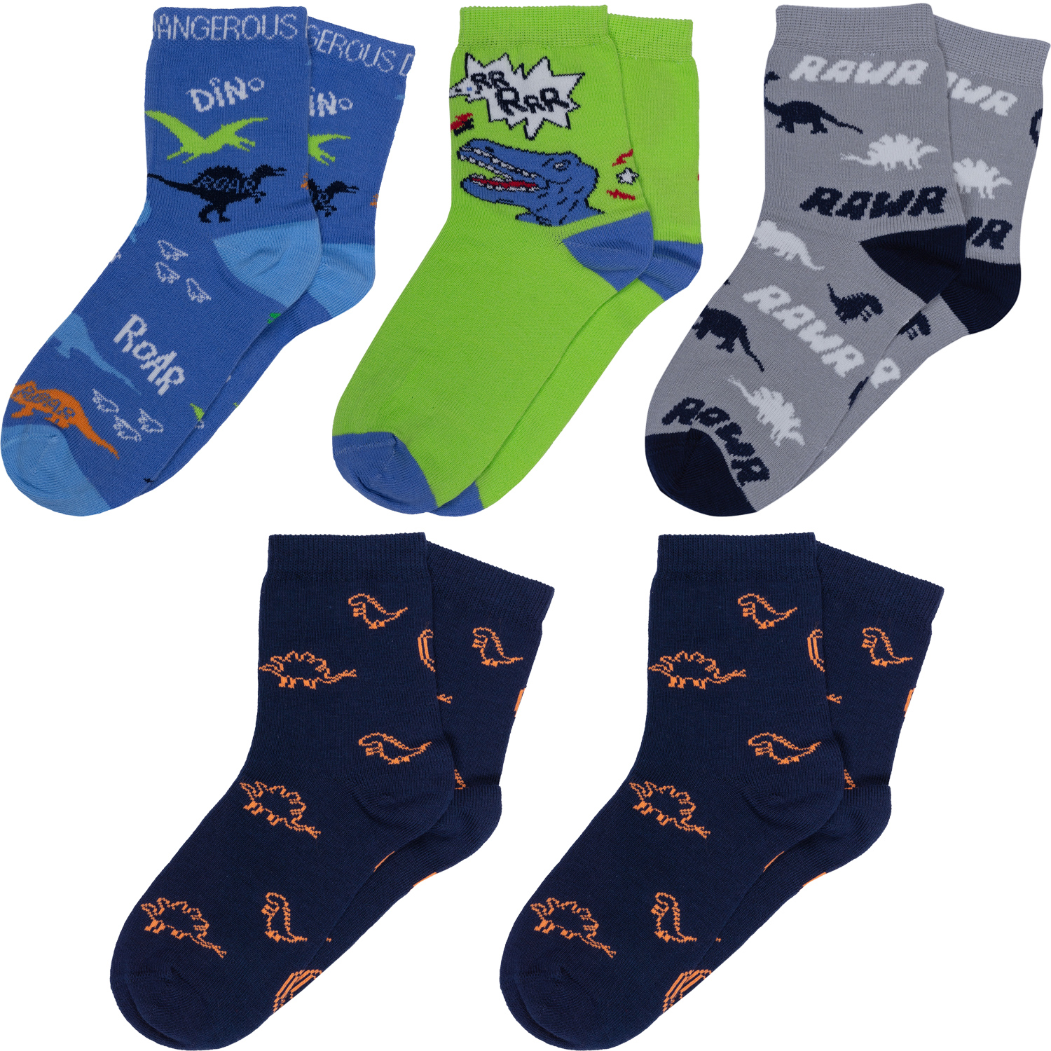Носки для мальчиков Rusocks 5-Д3-13498 цв. голубой; зеленый; серый; синий; оранжевый р. 24 массажер для ног с шипами 26 × 18 × 5 см зеленый оранжевый