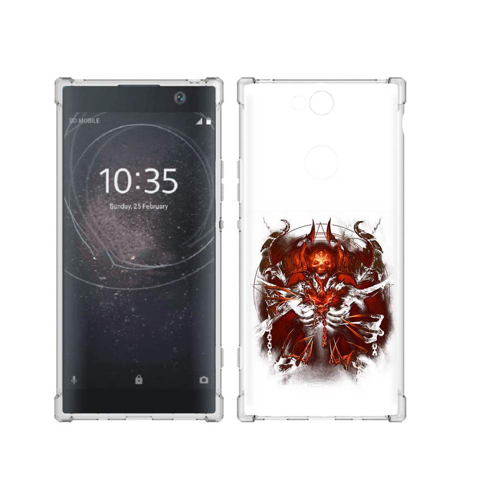 

Чехол MyPads Tocco для Sony Xperia XA2 Plus яркий демон, Прозрачный, Tocco