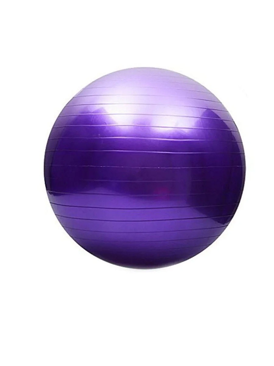фото Фитбол, гимнастический мяч для занятий спортом, матовый, фиолетовый, 75 см urm