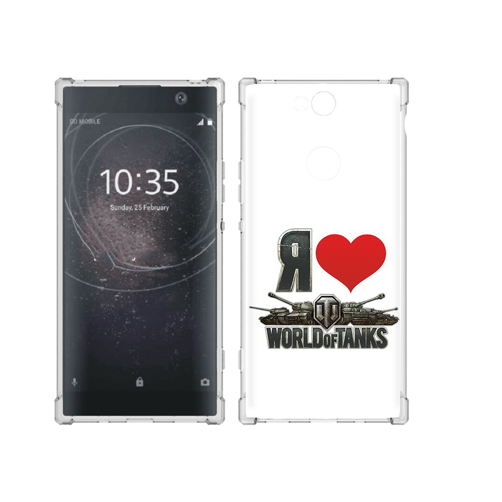 

Чехол MyPads Tocco для Sony Xperia XA2 Plus я люблю ворлд оф танк, Прозрачный, Tocco